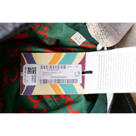 GUCCI X ADIDAS Black Calfskin Trefoil Stefanos Baseball Hat (Size S) RRP $870 - Picture 7 of 7